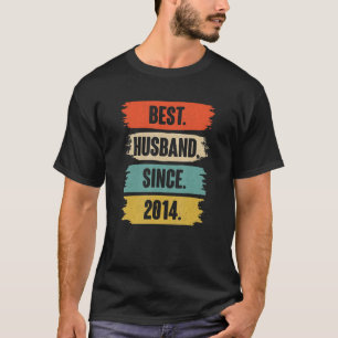 Best Husband Since 2014 Vintage 8th Wedding Aniver T-Shirt