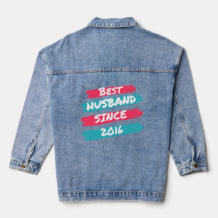 Best Husband since 2016 8th Wedding anniversary Denim Jacket