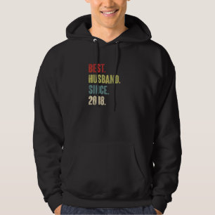 Best Husband Since 2018 4th Wedding Aniversary Re Hoodie