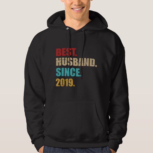Best husband since 2019 3rd wedding anniversary hoodie (Front)