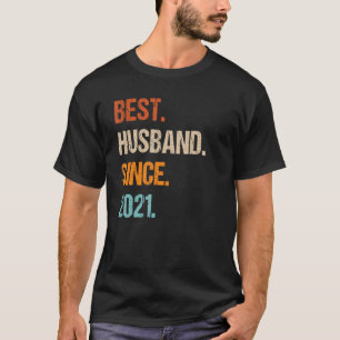 Best Husband Since 2021 2nd wedding anniversary T-Shirt