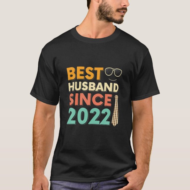 Best Husband Since 2022 1St Wedding Anniversary T-Shirt (Front)