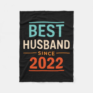 Best Husband Since 2022 2th Wedding Anniversary 2 Fleece Blanket