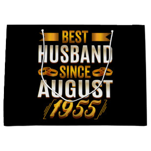 Best Husband Since August 1955 Funny Annivesary Large Gift Bag