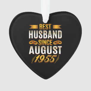 Best Husband Since August 1955 Funny Annivesary Ornament