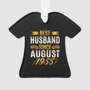 Best Husband Since August 1955 Funny Annivesary Ornament