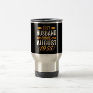 Best Husband Since August 1955 Funny Annivesary Travel Mug