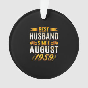 Best Husband Since August 1959 - Funny 61st Ornament