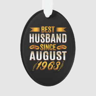 Best Husband Since August 1963 57th Anniversary Ornament