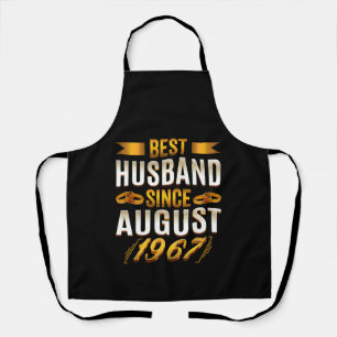 Best Husband Since August 1967 Funny Anniversary Apron