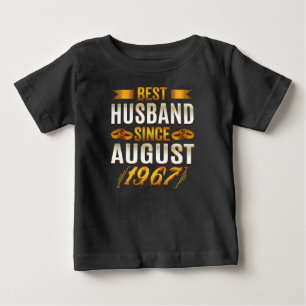 Best Husband Since August 1967 Funny Anniversary Baby T-Shirt