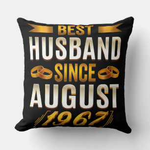 Best Husband Since August 1967 Funny Anniversary Cushion