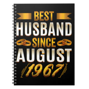 Best Husband Since August 1967 Funny Anniversary Notebook