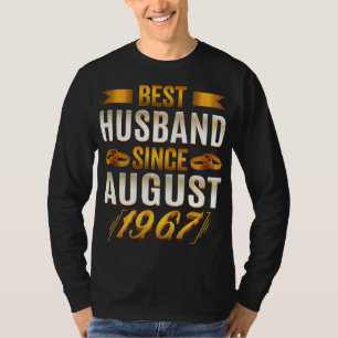 Best Husband Since August 1967 Funny Anniversary T-Shirt