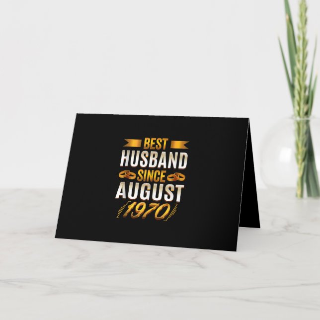 Best Husband Since August 1970 - Funny 50th Card (Front)