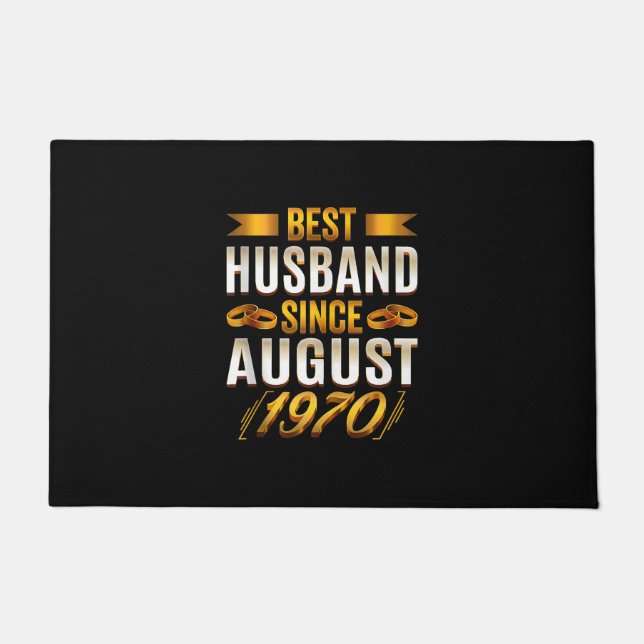 Best Husband Since August 1970 - Funny 50th Doormat (Front)