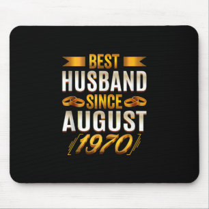 Best Husband Since August 1970 - Funny 50th Mouse Mat