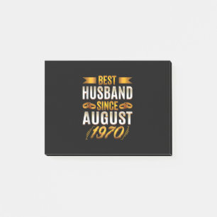 Best Husband Since August 1970 - Funny 50th Post-it Notes
