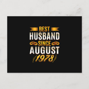 Best Husband Since August 1978 - Funny 42nd Invitation Postcard