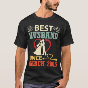 Best Husband Since March 2005 Wedding Married 18 Y T-Shirt