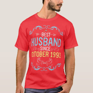 Best Husband Since October 1993 Happy Marry Weddin T-Shirt