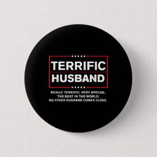 Best Husband Trump 2024 - Terrific Husband Funny 6 Cm Round Badge