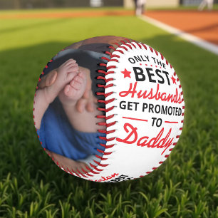 Best Husbands Get Promoted to Daddy Personalised Baseball