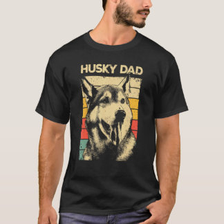 Best Husky For Dad Men Siberian Husky Pet Dog Love T-Shirt