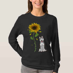 Best Husky Mom Ever Sunflower T-Shirt