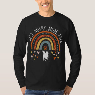Best Husky Mum Ever Rainbow Gifts For Husky Lover T-Shirt