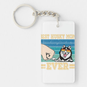 Best Husky Square Keychain