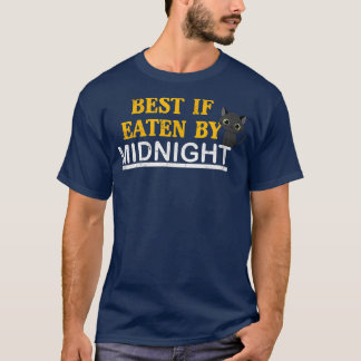 Best If Eaten By Midnight Kitty Biker  T-Shirt