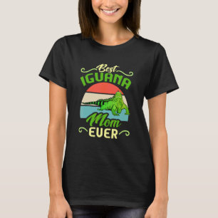 Best Iguana Mum Ever Lizard Reptile Retro Herpetol T-Shirt