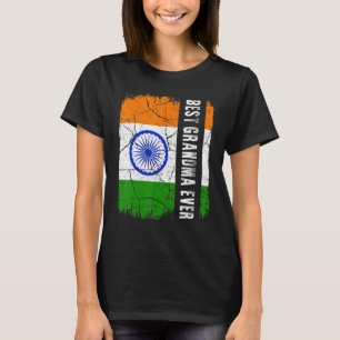 Best Indian Grandma Ever India Flag Mother's Day T-Shirt