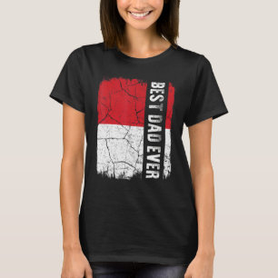 Best Indonesian Dad Ever Indonesia Flag Father's D T-Shirt