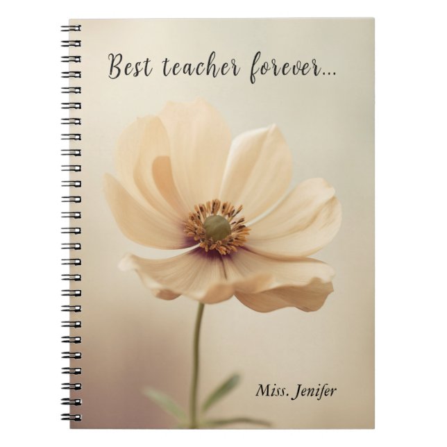 Best Inspirational teacher gift Notebook (Front)