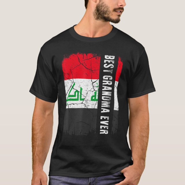 Best Iraqis Grandma Ever Iraq Flag Mother's Day T-Shirt (Front)
