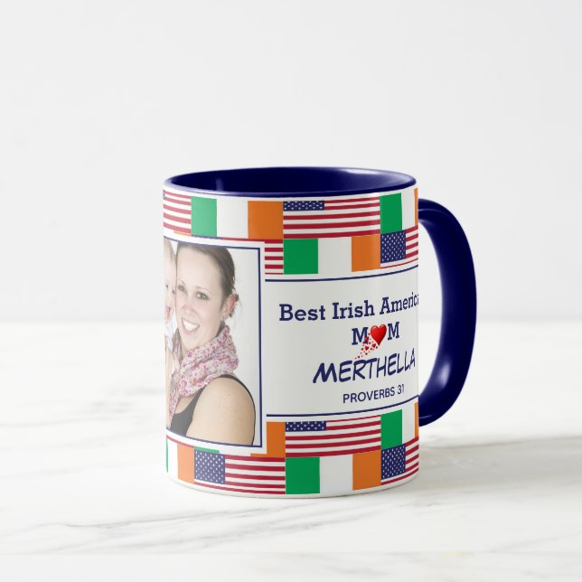 BEST IRISH AMERICAN MUM Photo Mug (Front Right)