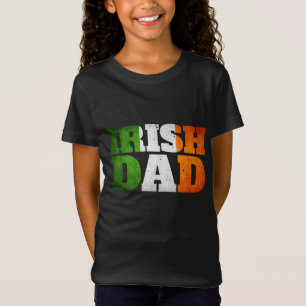 Best Irish Dad Father's Day Grunge Irish Flag T-Shirt