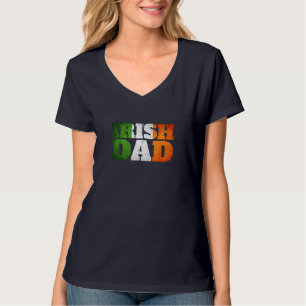 Best Irish Dad Father's Day Grunge Irish Flag T-Shirt