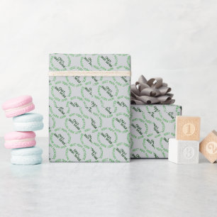 Best Irish Mother gray glossy wrapping paper