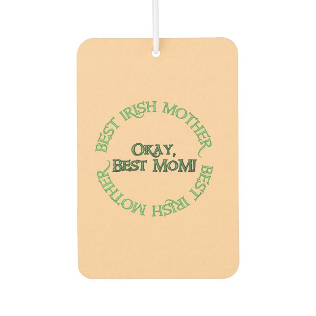 Best Irish Mother tan car air freshener (Front)