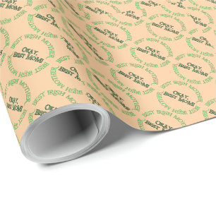 Best Irish Mother tan matte wrapping paper
