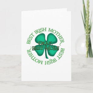 Best Irish Mother white greeting card