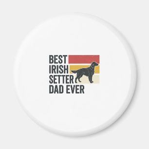 Best Irish Setter Dad Ever Vintage Dog Lover Desig Magnet