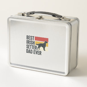 Best Irish Setter Dad Ever Vintage Dog Lover Desig Metal Lunch Box