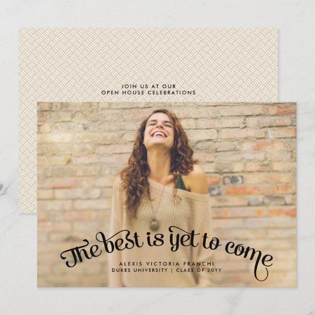 Best is Yet to Come Graduation Announcement (Front/Back)