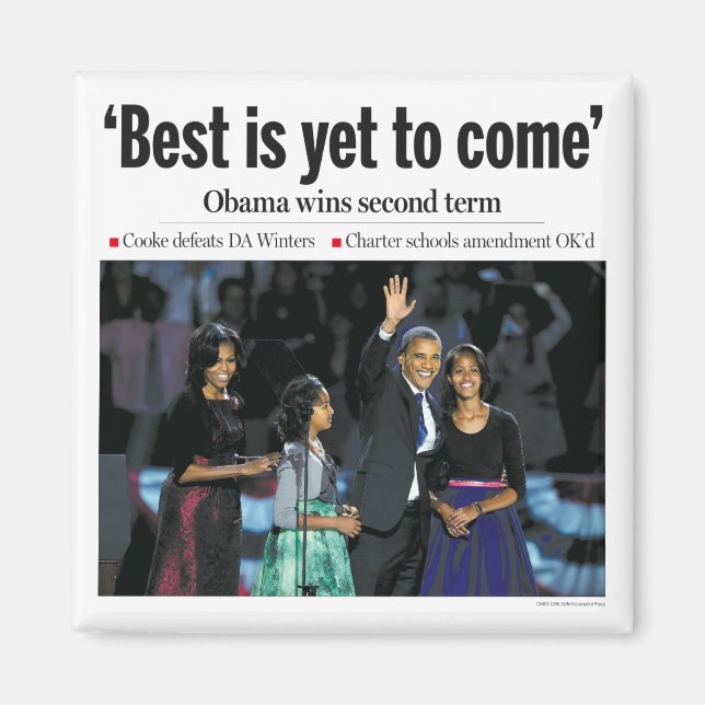 "Best is Yet to Come" Obama Magnet (Front)