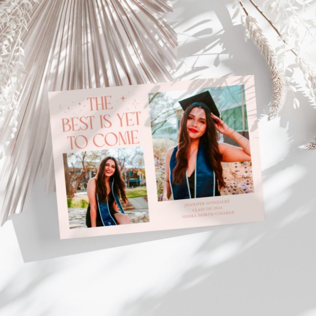 Best Is Yet To Come Peach Grad Photo Announcement (Creator Uploaded)