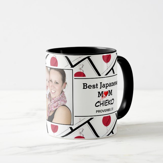 BEST JAPANESE MOM Name Photo Mug (Front Right)